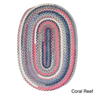 Perfect Stitch Multicolor Braided Cotton blend Rug (3 X 5 Oval)