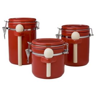 Sensations II 3 pc. Canister Set   Red
