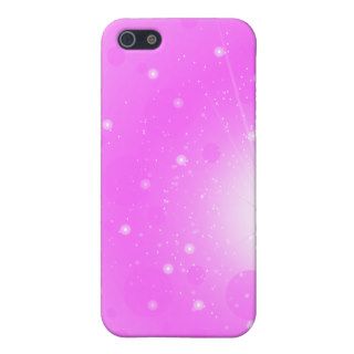 Universe in pink Glowing dots and stars Cover For iPhone 5