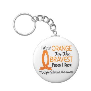 Bravest Person I Know Multiple Sclerosis Key Chain