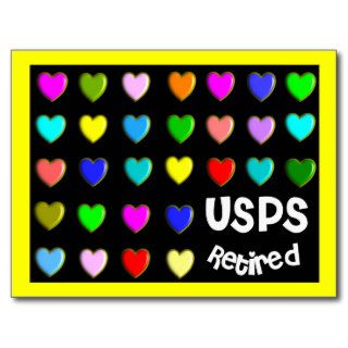 Retired USPS MULTI HEARTS Design Gifts Postcard