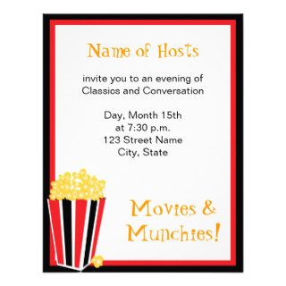 Movie Night Personalized Announcements