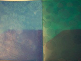 Staples Two Pocket Textured Poly Portfolio 2 Pack ~ Circles on Teal, Blue Peace Party Toys & Games
