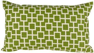 Cube 20" Wide Green Lumbar Pillow   Throw Pillows