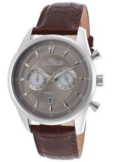 Lucien Piccard 10524 014  Watches,Muzzano Brown Genuine Leather Strap Grey Textured Dial, Casual Lucien Piccard Quartz Watches