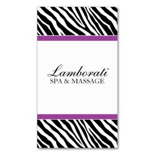Elegant Zebra Print Fashion Hair Stylist Salon Spa Business Cards