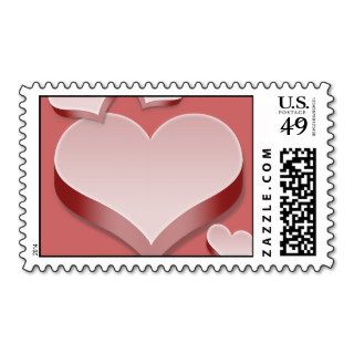 I LOVE YOU   Hearts Postage Stamp