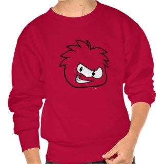 Red  Puffle Pullover Sweatshirt