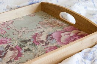 bamboo floral tray by little pieces