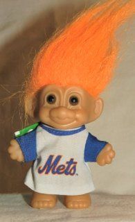 NY METS National League 4 Inch Troll Doll Figure (Orange Hair) Toys & Games