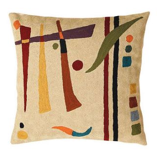 hand made abstract cream cushion case by vintageleathersofas.