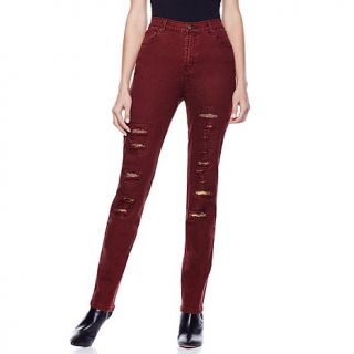 DG2 Distressed Sequin Patch Skinny Jean