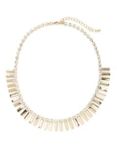 Gold & Clear Crystal Necklace by Leslie Danzis