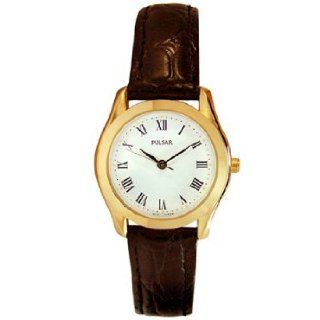 Pulsar Ladies Brown Leather Strap Watch PRS596 Watches