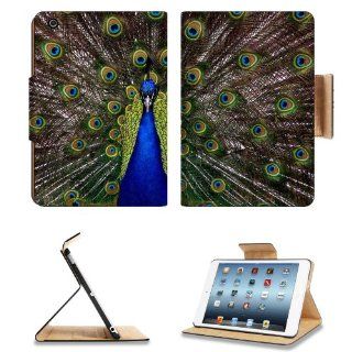 Peacock Colorful Jewel Like Beautifu Bird Apple Ipad Mini Flip Case Stand Smart Magnetic Cover Open Ports Customized Made to Order Support Ready Premium Deluxe Pu Leather 8 Inch (205mm) X 5 1/2 Inch (140mm) X 11/16 Inch (17mm) msd Ipad Mini Professional Ip
