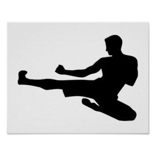 Karate jump kick posters