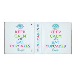 Keep calm  and eat cupcakes   recipe binder