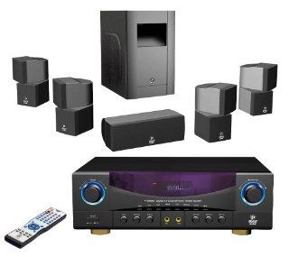 Pyle Home PT598AS 5.1 Channel 350 Watt Home Theater Receiver Surround Sound Package with Subwoofer/Center and 4 Satellite Speakers Electronics