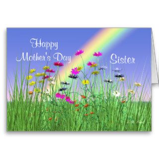 Happy Mothers Day for Sister Spring Flowers Card