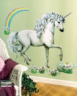 Majestic Fantasy Unicorn Large Wall Mural Decor Rainbow  