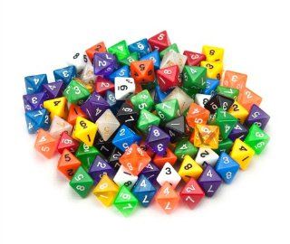 100+ Pack of Random D8 Polyhedral Dice in Multiple Colors By Wiz Dice  Casino Gaming Dice  Sports & Outdoors
