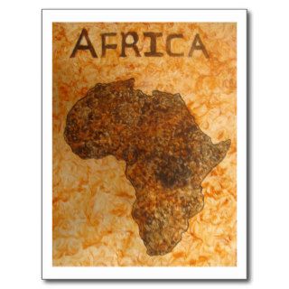Chocolate Earth_African Map Postcard
