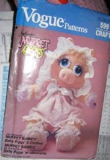 Vogue 8967 Vintage Muppet Baby Miss Piggy Pattern and Clothes (Also sold as Vogue 599)