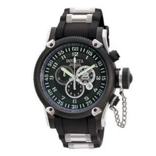 Mens Invicta Russian Diver Collection Watch with Round Black Dial
