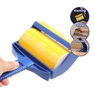 Vktech Reusable Rubber Sticky Buddy Picker Cleaner Catcher Roller Brush with Built in Fingers Health & Personal Care