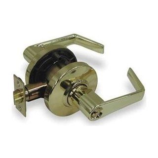 Schlage commercial AL53PDSAT605 AL Series Grade 2 Cylindrical Lock, Entry Function Turn/Push Button Locking, Saturn Lever Design, Bright Brass Finish Door Levers