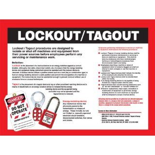 Accuform Signs PST601 Flexible Plastic Lockout/Tagout Safety Awareness Poster, 24" Width x 18" Length Industrial Warning Signs