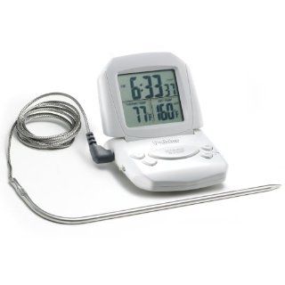 Polder 602 90 Digital Cooking Timer/Thermometer and Clock, White Kitchen & Dining