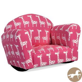 Christopher Knight Home Valentine Pink and White Rocking Kids Club Chair Christopher Knight Home Kids' Chairs