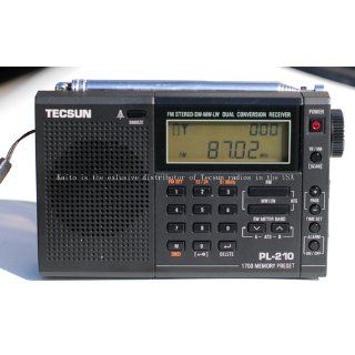 Tecsun PL 210 Digital PLL Portable AM/FM/LW Shortwave Radio, Black Electronics