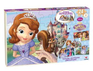 Sophia The First 4 Wood Jigsaw Puzzles in Storage Box Toys & Games