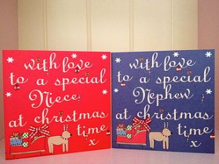 nephew or niece christmas card by laura sherratt designs