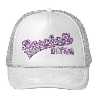Purple And Grey Baseball Mom Hat