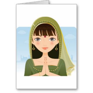 Indian woman greeting card