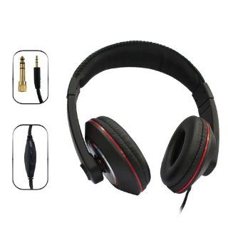 Axess HPV609 BK Professional headphones with volume control, 3.5mm to 6.3mm adapter jack (Black) Electronics