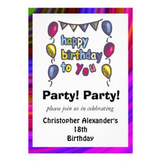 Happy Birthday Party Invitations