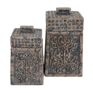 Import Collection 37 607 Decorative Jars, Set of 2   Kitchen Ceramic Canisters