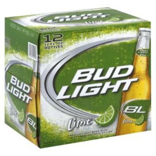 Bud Light Lime Beer Bottles 12 oz, 12 pk