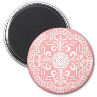 Pink Victorian Floral Wallpaper Magnet