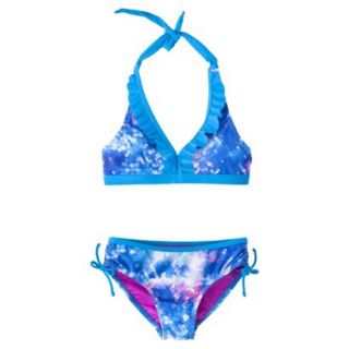 Girls 2 Piece Tie Dye Halter Bikini Swimsuit Set