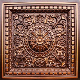 D215 24" x 24" PVC Antique Copper Ceiling Tiles   Decorative Tiles