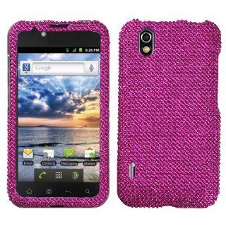 Jewel Rhinestone Diamond Case Protector Cover (Hot Pink) for LG Marquee Ignite LS855 AS855 Sprint Boost Mobile Cell Phones & Accessories