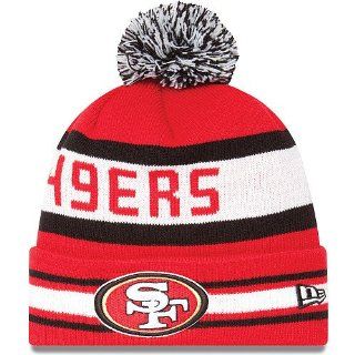 NFL San Francisco 49ers Team Colors the Jake 3 Beanie with Pom  Sports Fan Beanies  Sports & Outdoors