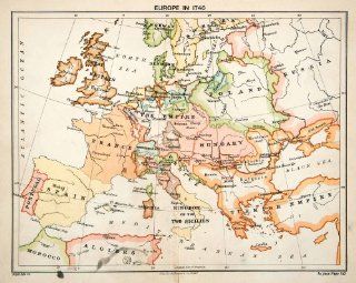 1896 Lithograph Europe Habsburg Empire Poland France Spain Turkey Russia Map   Original Lithographed Map   Lithographic Prints