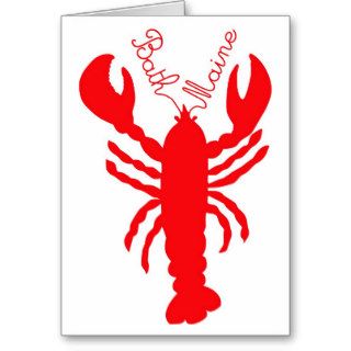 Bath, Maine Lobster with Feelers, Red, # 644 Cards