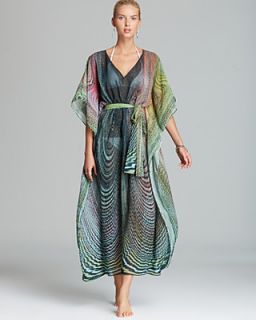 Echo Rainbow Falls Maxi Kimono Swim Cover Up Dress's